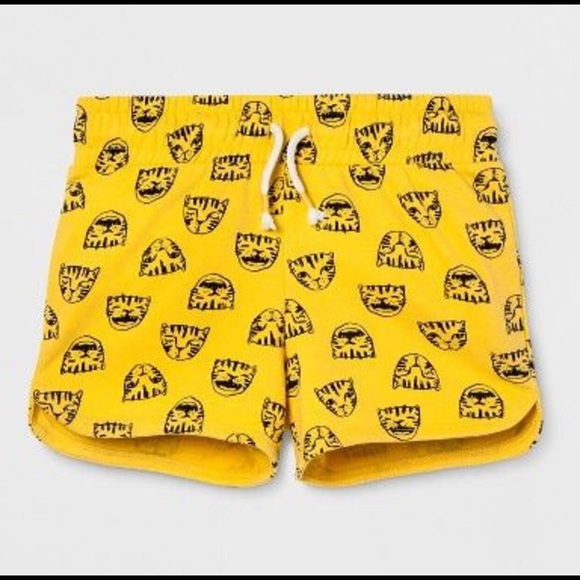 Cat & Jack Pants - Cat & Jack Yellow Printed XS Women Shorts